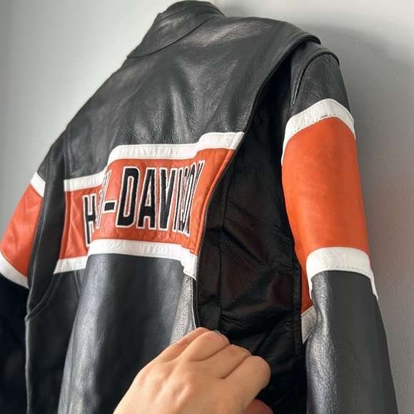 NWOT Men’s Retro Harley Davidson Vintage Motorcycle Leather Jacket, XXXL 3XL - Picture 7 of 13